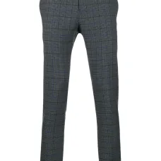 Клетчатые брюки кроя слим