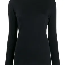 Трикотажный топ с высоким воротником Трикотажный топ с высоким воротником