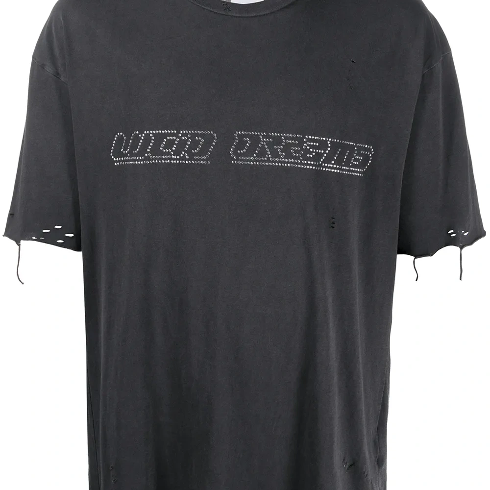 Футболка с эффектом потертости