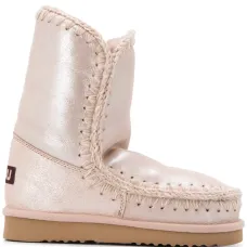 Сапоги с эффектом металлик