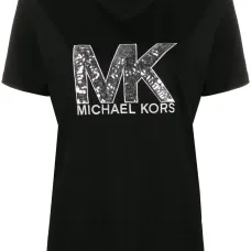 Футболка с логотипом из пайеток