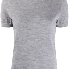 трикотажный топ с короткими рукавами