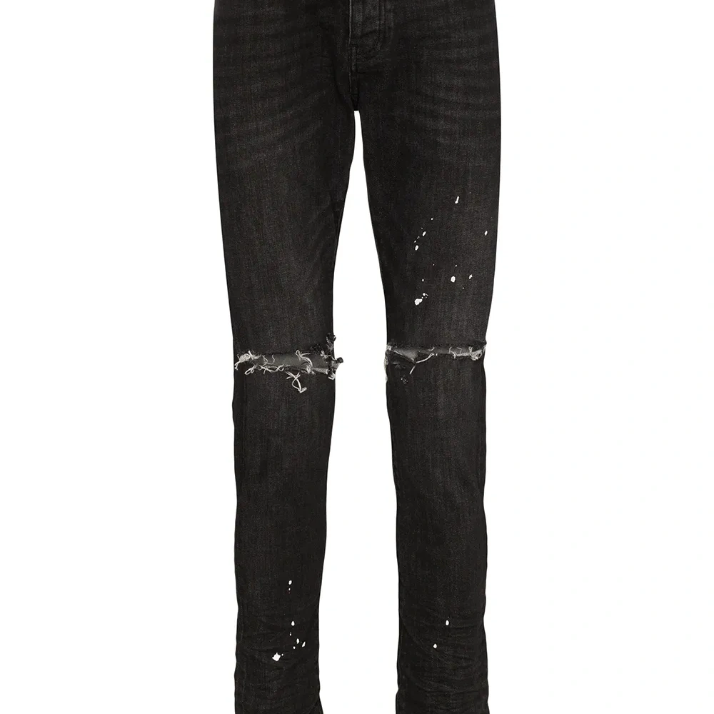 Джинсы с эффектом потертости