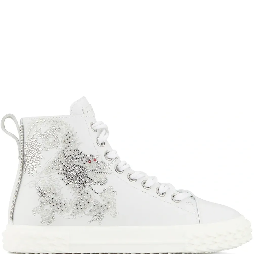 Высокие кроссовки с кристаллами
