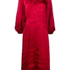 платье с запахом и логотипом