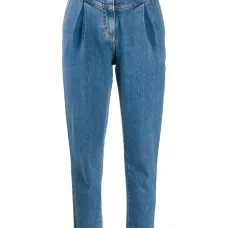 Зауженные джинсы с завышенной талией