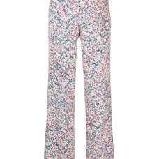 брюки широкого кроя с цветочным принтом