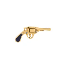 серьга-гвоздик в виде пистолета