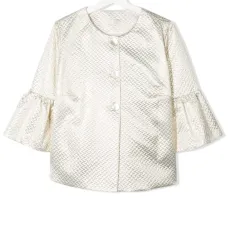 фактурный жакет с расклешенными манжетами фактурный жакет с расклешенными манжетами