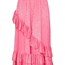 юбка миди с оборками и принтом