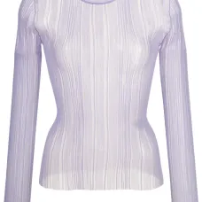 Полупрозрачный топ в рубчик