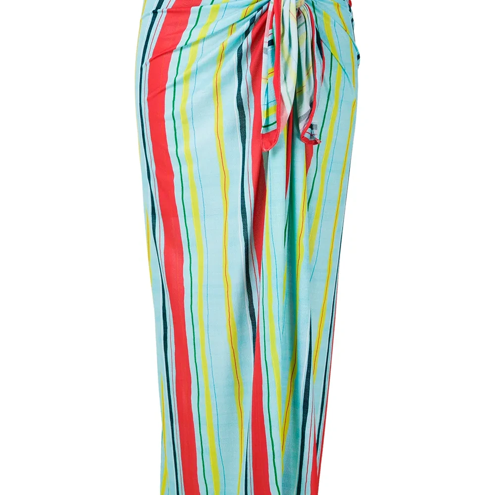 Пляжная юбка в полоску