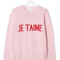 Джемпер с вышитой надписью