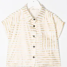 укороченная рубашка в полоску