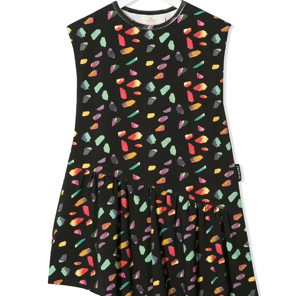 платье асимметричного кроя с геометричным принтом