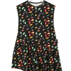 платье асимметричного кроя с геометричным принтом