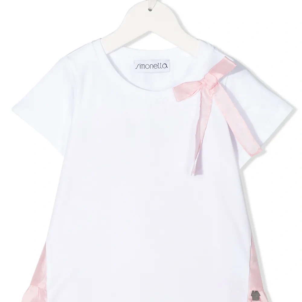 Футболка с короткими рукавами и бантом