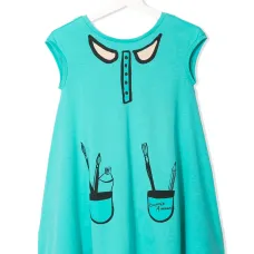 Расклешенное платье с графичным принтом