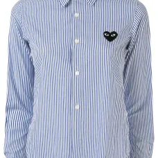 Рубашка в полоску с логотипом