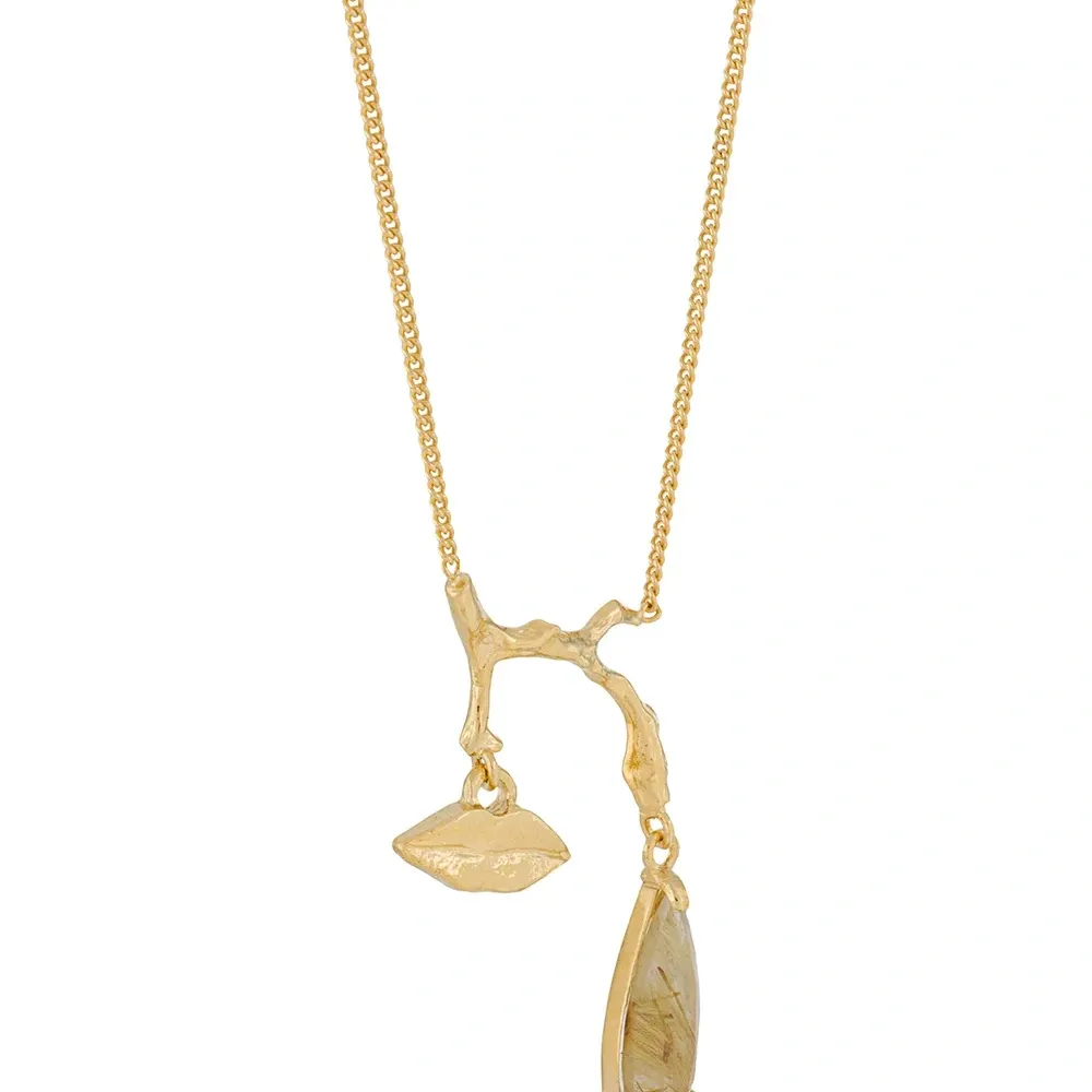 Позолоченное колье с подвеской