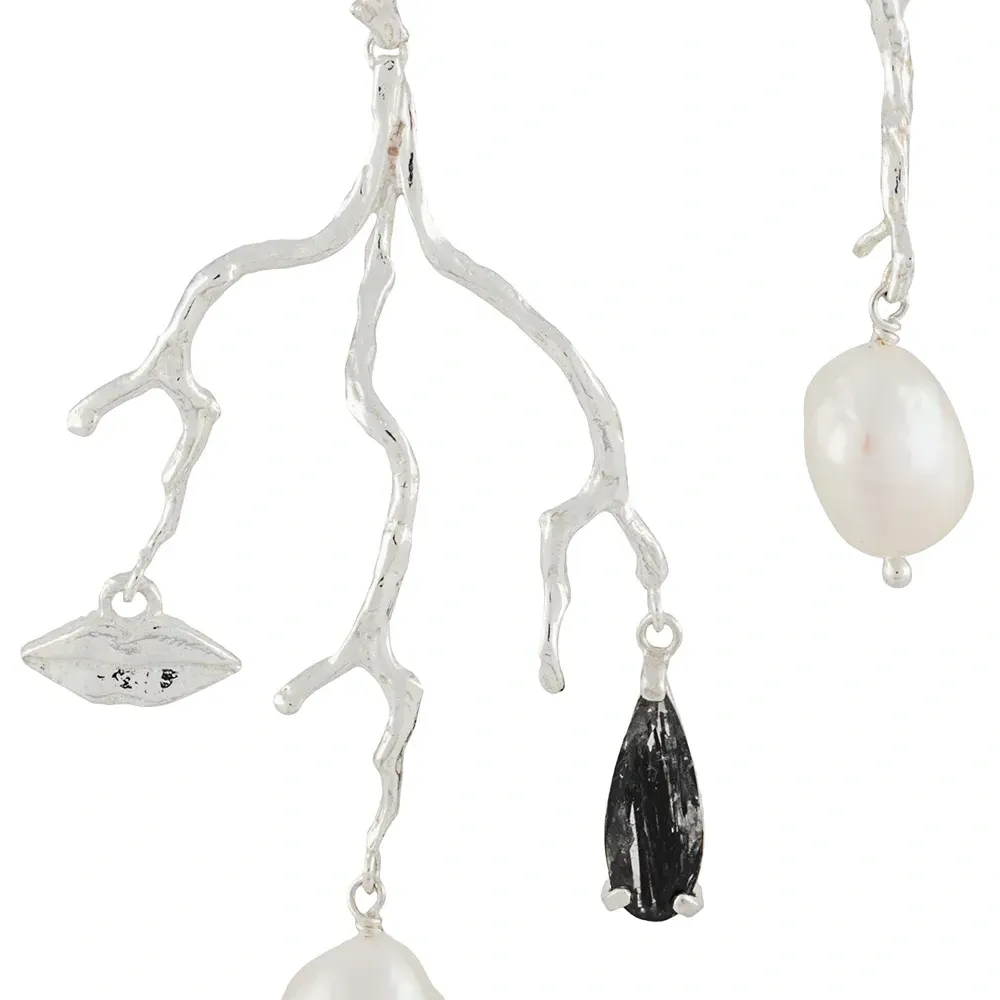 Серебряные серьги Reves de Reves в форме веток