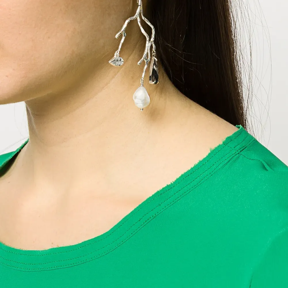 Серебряные серьги Reves de Reves в форме веток