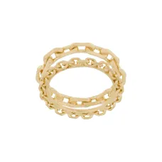 Позолоченное кольцо-цепочка