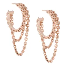 Позолоченные серьги-цепочки Reves de Reves