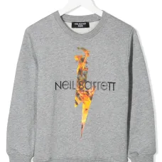 Толстовка с принтом Flaming Bolt