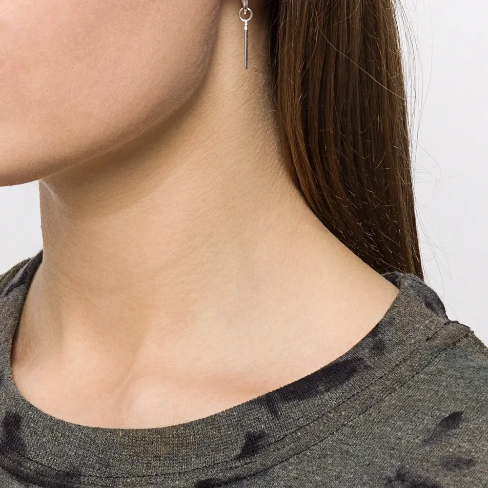 Серьга-кольцо с подвеской