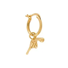 Серьга-кольцо с подвеской