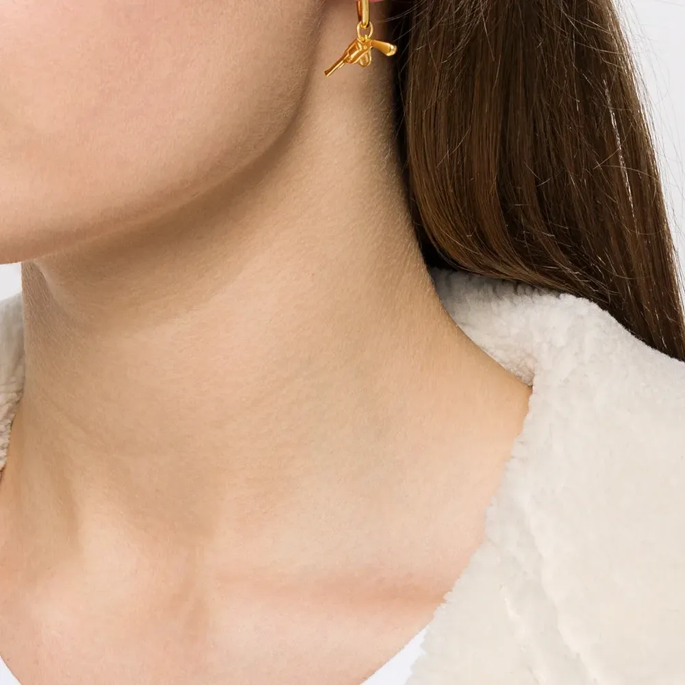 Серьга-кольцо с подвеской