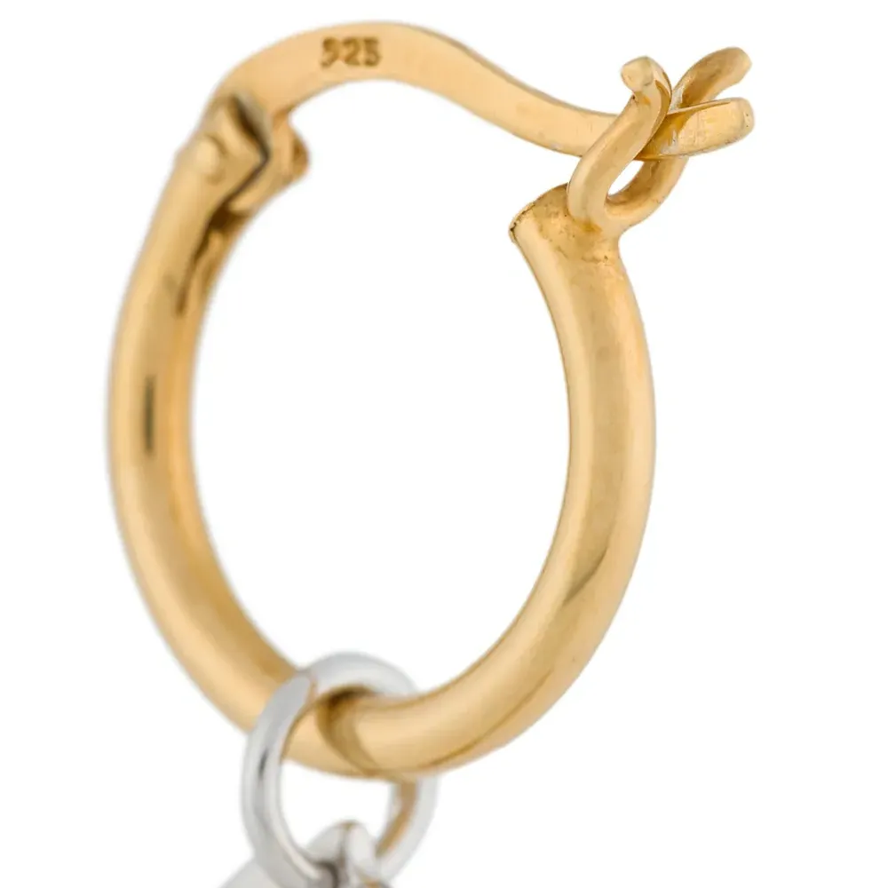 Серьга-кольцо с подвеской