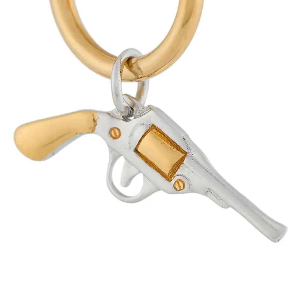 Серьга-кольцо с подвеской