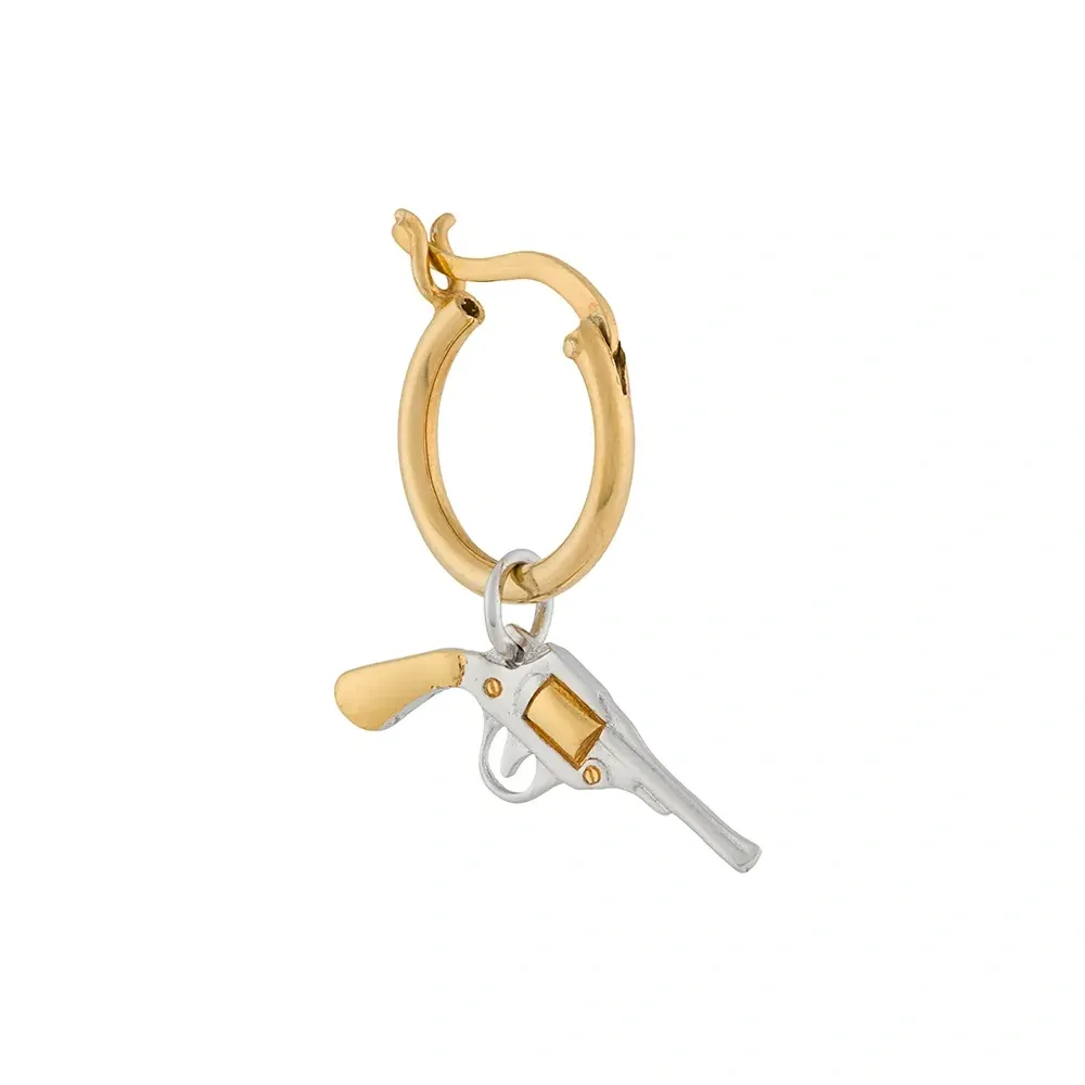 Серьга-кольцо с подвеской