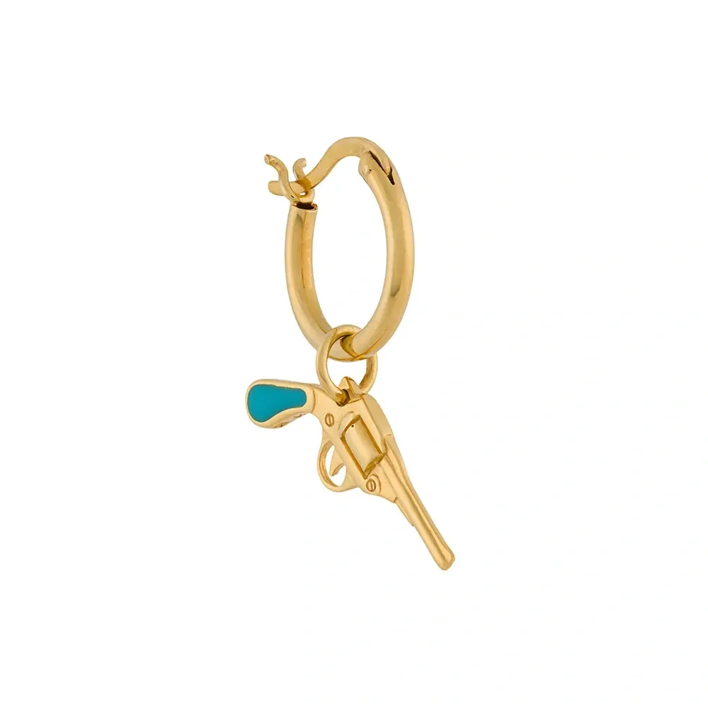 Серьга-кольцо с подвеской