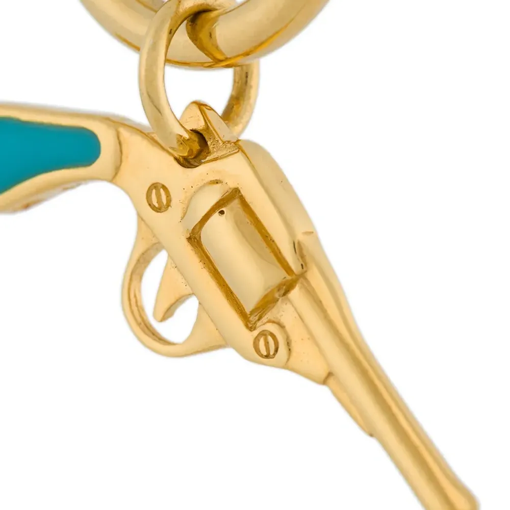 Серьга-кольцо с подвеской