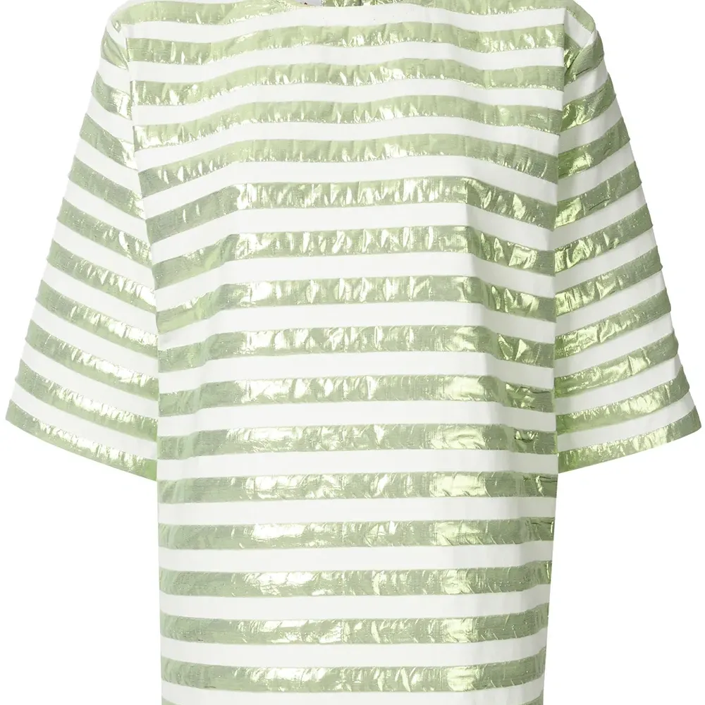 топ в полоску с короткими рукавами