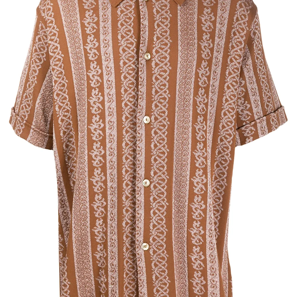 рубашка свободного кроя со вставками