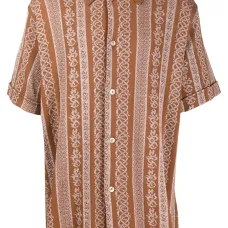 рубашка свободного кроя со вставками