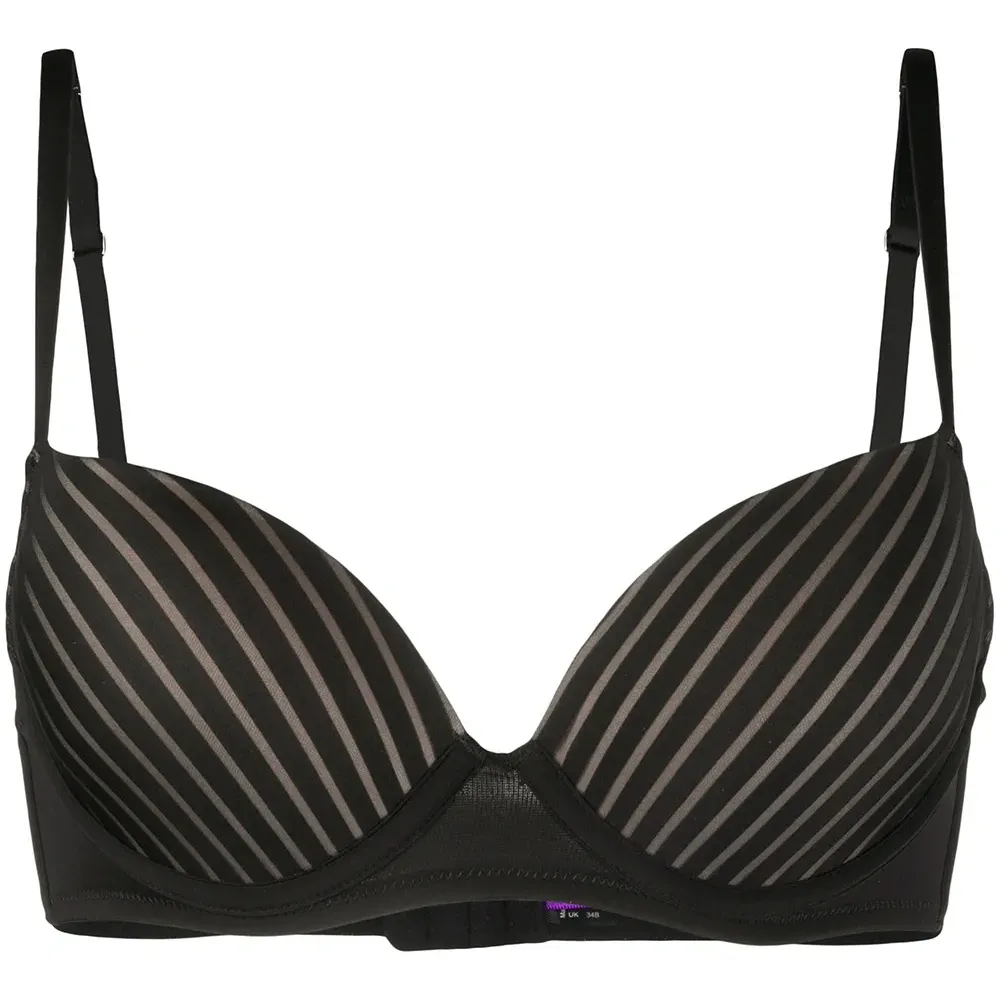 Полосатый бюстгальтер с эффектом пуш-ап