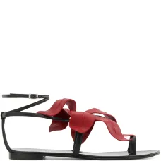 сандалии с цветочной аппликацией