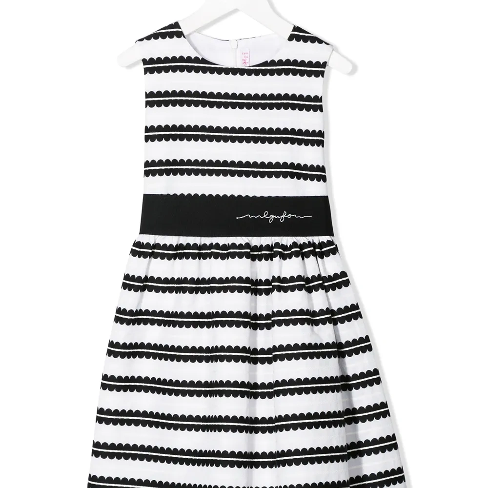 Жаккардовое платье в полоску