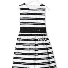 Жаккардовое платье в полоску