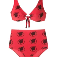 Бикини с завышенной талией и принтом Índio