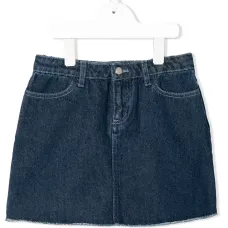 Джинсовая юбка мини с нашивкой