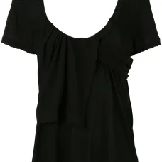 многослойная футболка с U-образным вырезом многослойная футболка с U-образным вырезом