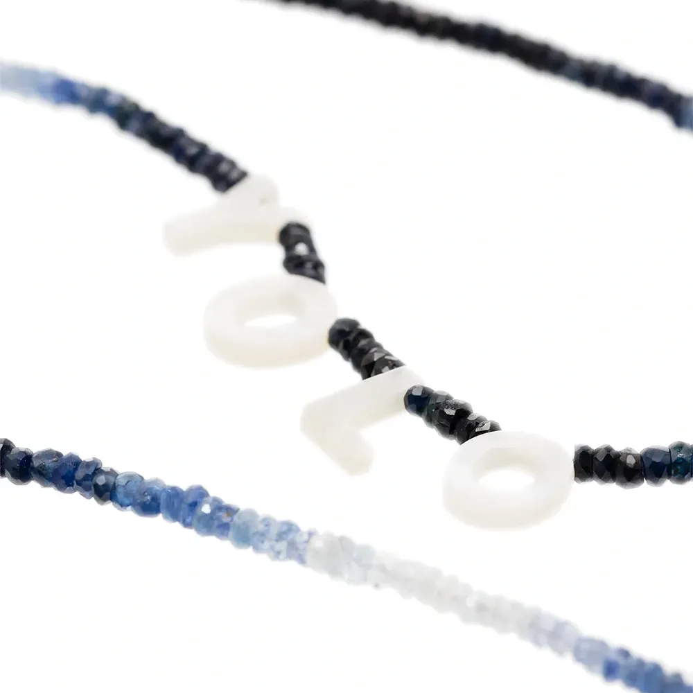 Колье YOLO с бусинами