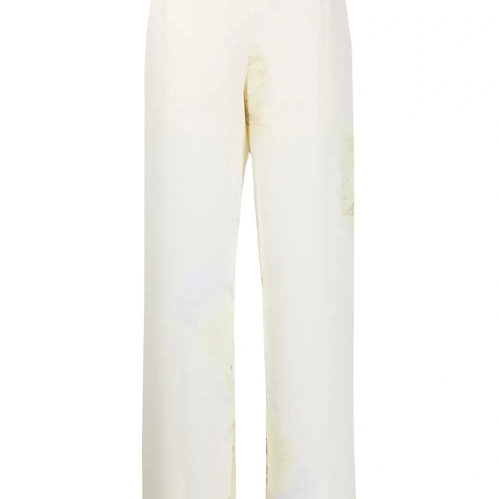 брюки с цветочным принтом и эластичным поясом брюки с цветочным принтом и эластичным поясом