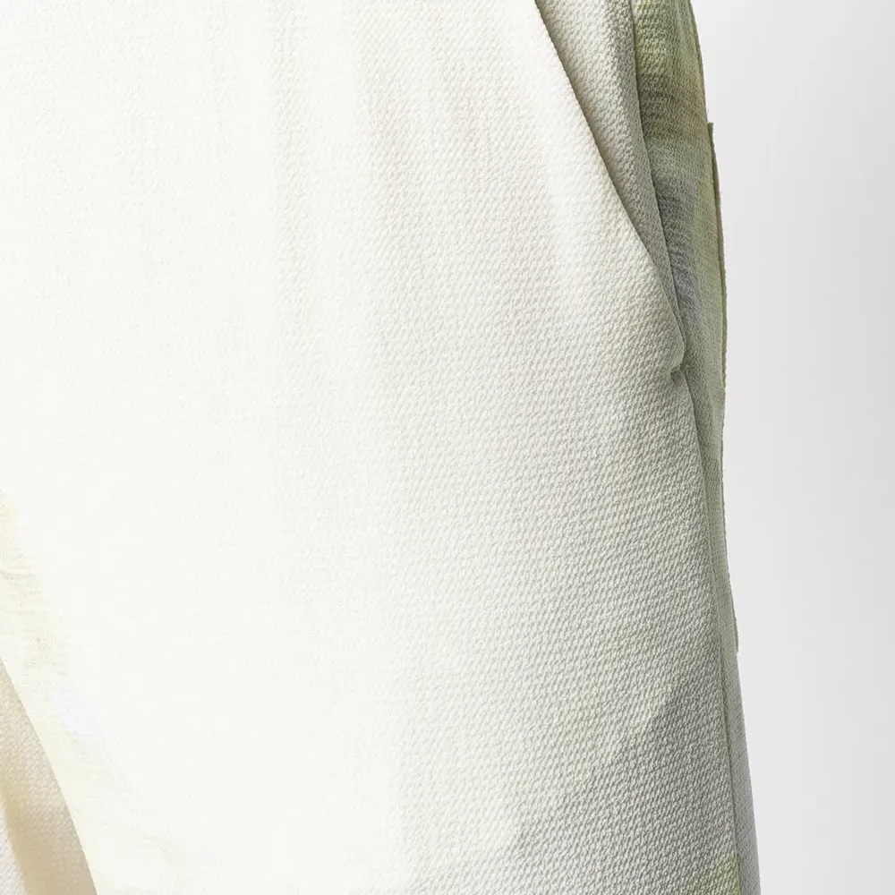 брюки с цветочным принтом и эластичным поясом брюки с цветочным принтом и эластичным поясом